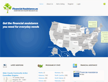 Tablet Screenshot of financial-assistance.us